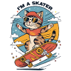 Funny Cat I'm A Skater