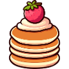 Strawberry Pancake Illustration