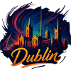 Dublin Capital Irlande Silhouette Cadeau