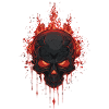 Skull with flames
