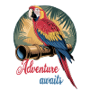 Parrot Adventure Awaits Telescope Jungle