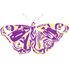 Papillon jaune violet
