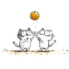 Cats Playing Beachvolleyball
