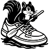 Squirrel in sneakers!