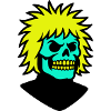 Skullman with a cool hairstyle