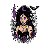 Sorcière gothique violette