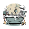 Bathtub skeleton: Deadly pleasure