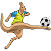 Kangaroo Soccer Player Soccer