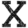 Letter X Grunge