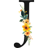 J Monogram, Floral, Personalizable