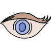 Vibrant blue eye