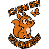 Verträumtes Eichhörnchen mit Spruch