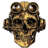 Steampunk Zombie Skull