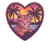 Tropical heart cat