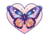 Pastel Butterfly in Heart