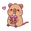 Cute Quokka Loves Bubble Tea