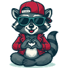 Heart Paw Raccoon Baby