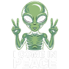 Alien with peace sign