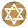 Star of David in golden circle