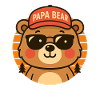 Papa Bear Knuddeliger Bären-Daddy Retro