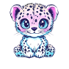 Pastel Leopard with Charm