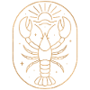 Minimalist lobster silhouette