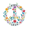 Peace Sign Flowers Love