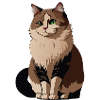 Illustration de style chat d’intérieur mignon