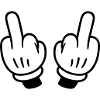 Mittelfinger Hand Comic