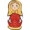 Matryoshka with floral pattern