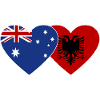 Australia Albania Flag Heart