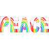 Peace bunt Regenbogen