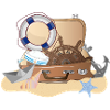 Maritime suitcase – nautical holiday design