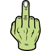 Mittelfinger Hand Symbol