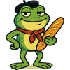 Whimsical france Froggy Baker Illustration