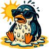 Sunny Summer Penguin with Sunglasses
