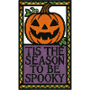 Folk Spooky Pumpkin Sign