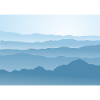 Mountains in blue