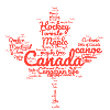 Canada in a word cloud