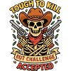 Tough Cowboy Skeleton Art