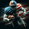 Patriotischer American Football