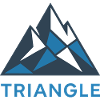 Geometric mountain motif with triangles