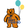Bear with balloons