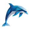 Tauchender Delfin, Wassertier