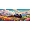 Nostalgic Railway Train with Steam Locomotive