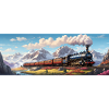 Nostalgischer Eisenbahnzug mit Dampflokomotive