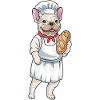 French Bulldog Baker Bread