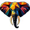 Elephant Low Poly Design