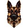 Berger Allemand Low Poly Design