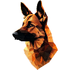 Berger Allemand Low Poly Design